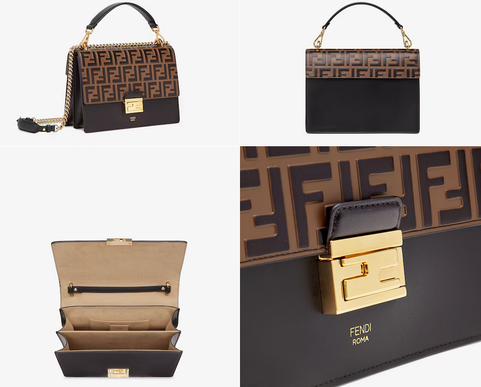 Fendi Kan I Black leather bag